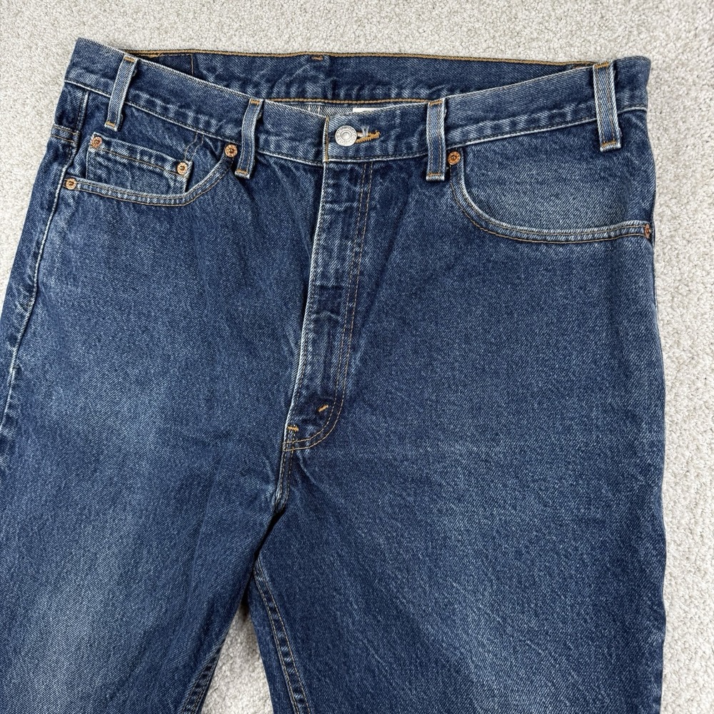 Vintage Levis 517 Jeans Mens 36x32 Bootcut Blue Denim Dark Wash Workwear‎ USA